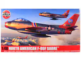 North American F-86F Sabre Aircraft with 2 Scheme Options (Level 2) 1/48 Plastic Model Kit by Airfix