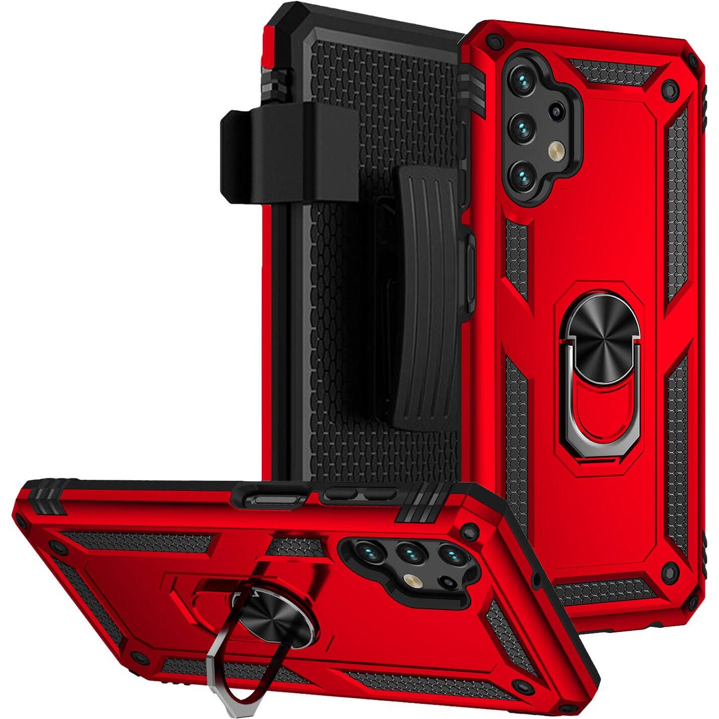 Alt View 13. SaharaCase - Military Kickstand Series Case for Samsung Galaxy A13 4G and A13 LTE - Red.
