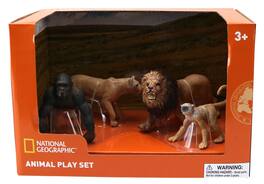 National Geographic - Gorilla Lion Figurines, 4 pc
