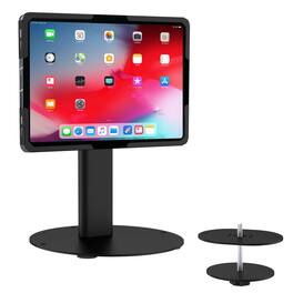 Mount-It! - Universal Tablet Countertop Stand with Tilt & Rotation for Most 9.7″‑13″ Tablets, Free‑Standing or Bolt‑Down - Black
