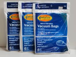 18 Pack EnviroCare Replacement Micro Filtration Vacuum Cleaner Dust Bags for SupraQuik and Simplicity Type S