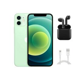 Apple - Refurbished Excellent - iPhone 12 Mini A2176 (Fully Unlocked) 256GB w/ Wireless Earbuds - Green