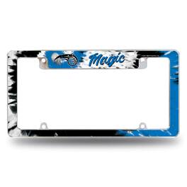 Rico Industries - Orlando Magic Chrome Metal License Plate Frame with Bold Tie Dye Design - Multi