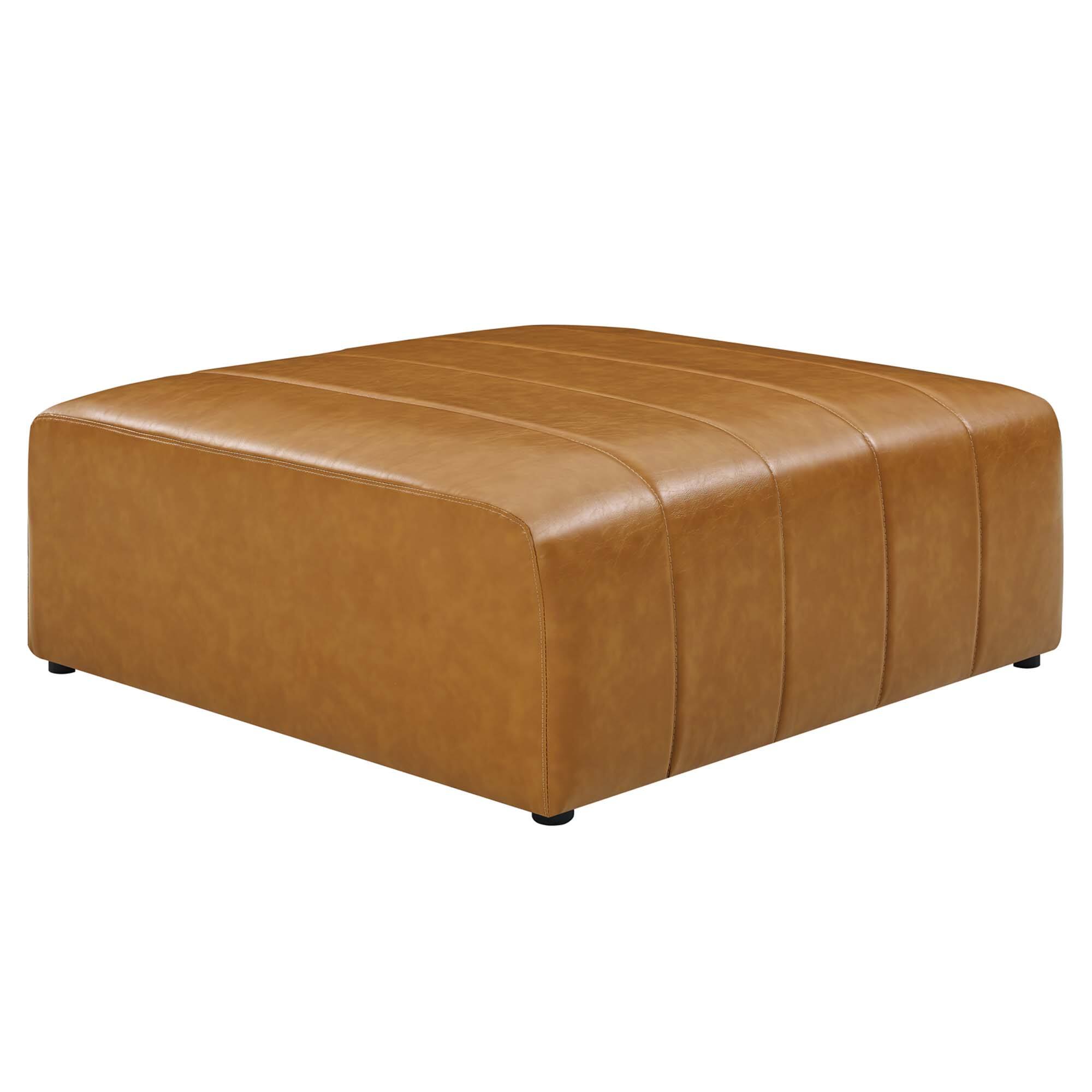 Alt View 6. Modway - Bartlett 6-Piece Vegan Leather Sectional Sofa by Modway - Brown.