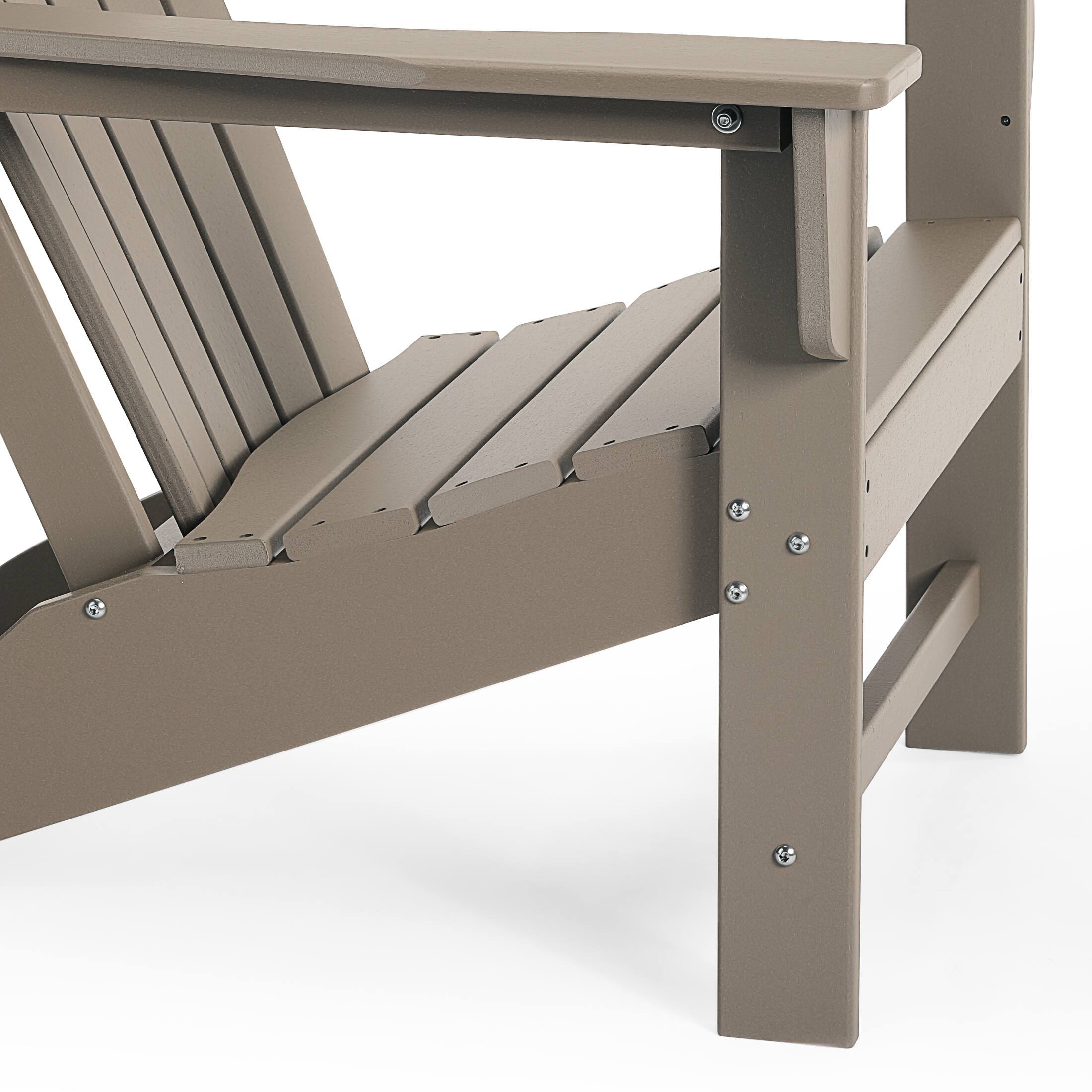 Alt View 6. WestinTrends - WestinTrends Dylan Outdoor Adirondack Chair (Set of 2) - Weathered Wood.