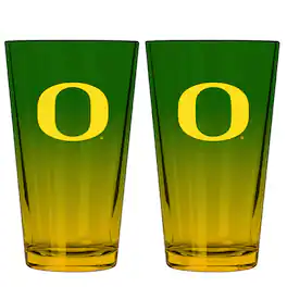 The Memory Company - Oregon Ducks Two-Pack 16oz. Ombre Pint Glass Set - Multicolor