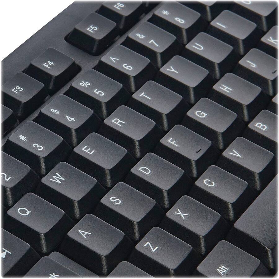 Alt View 2. Verbatim - Verbatim Slimline Corded USB Keyboard and Mouse-Black - USB 2.0 Cable - Black - USB 2.0 Cable - Optical - Scroll Wheel - Unknown.