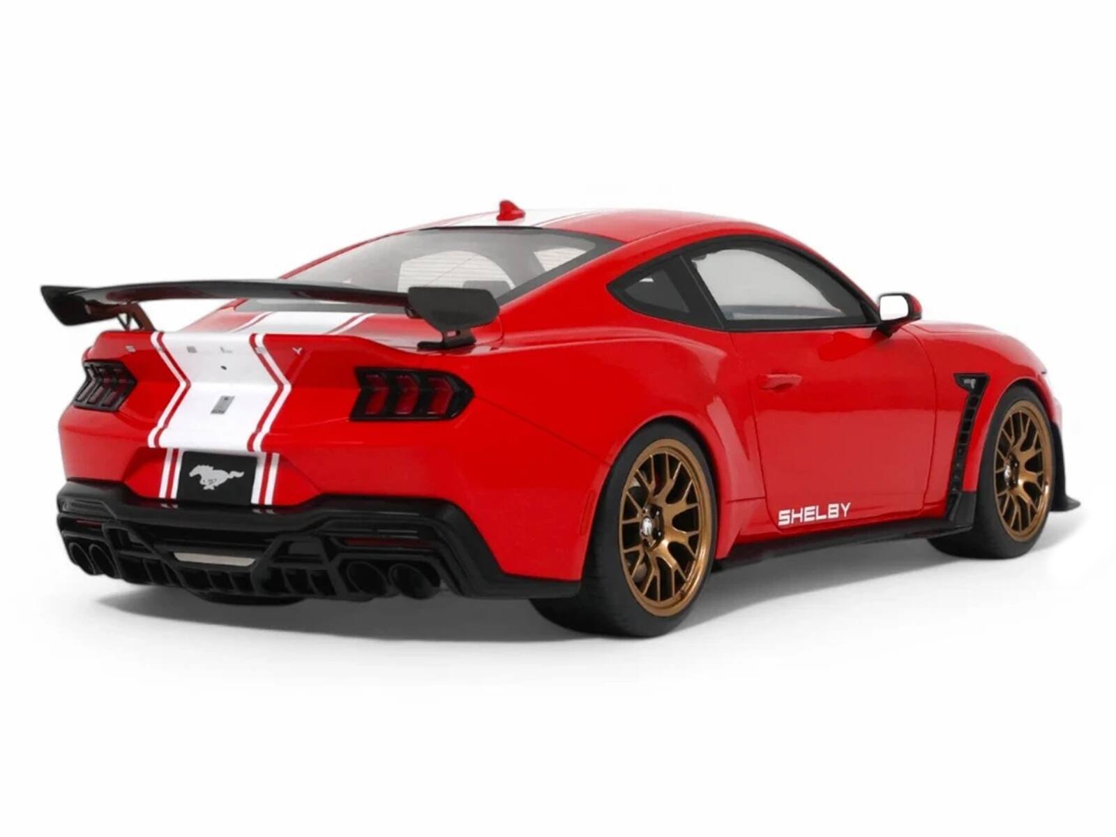Alt View 4. GT Spirit - 2025 Shelby Mustang Supersnake Race Red with White Stripes 1/18 Model Car by GT Spirit.