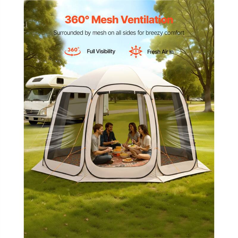 360° Mesh Ventilation  
Surrounded by mesh on all sides for breezy comfort  

360° Full Visibility  
Fresh Air In