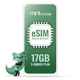 Mint Mobile - 3-Month 17GB eSIM Prepaid Plan (Digital Delivery) - Mint Green