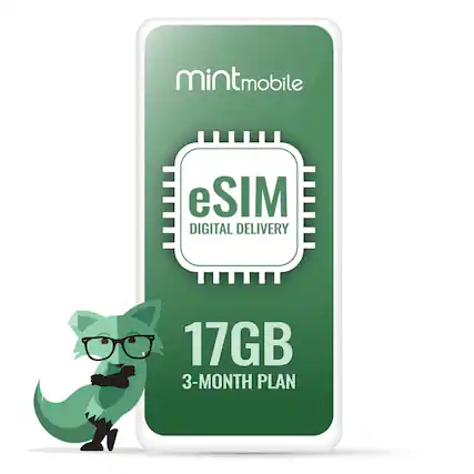 mintmobile eSIM DIGITAL DELIVERY 17GB 3-MONTH PLAN