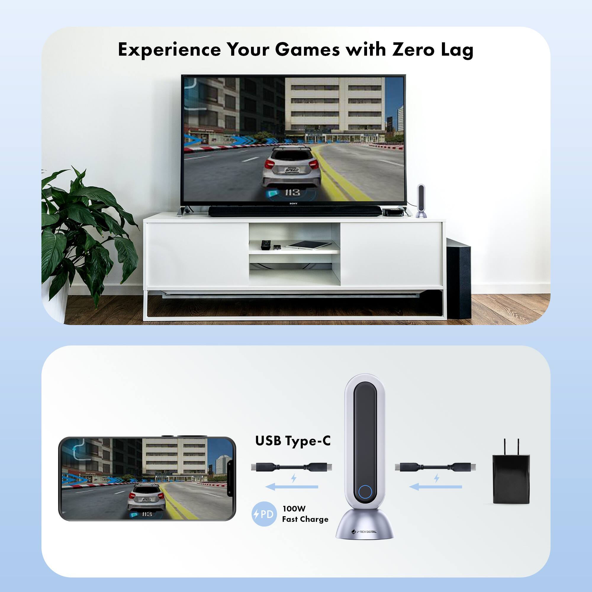 Experience Your Games with Zero Lag

13 USB Type-C 100W + PD Fast Charge