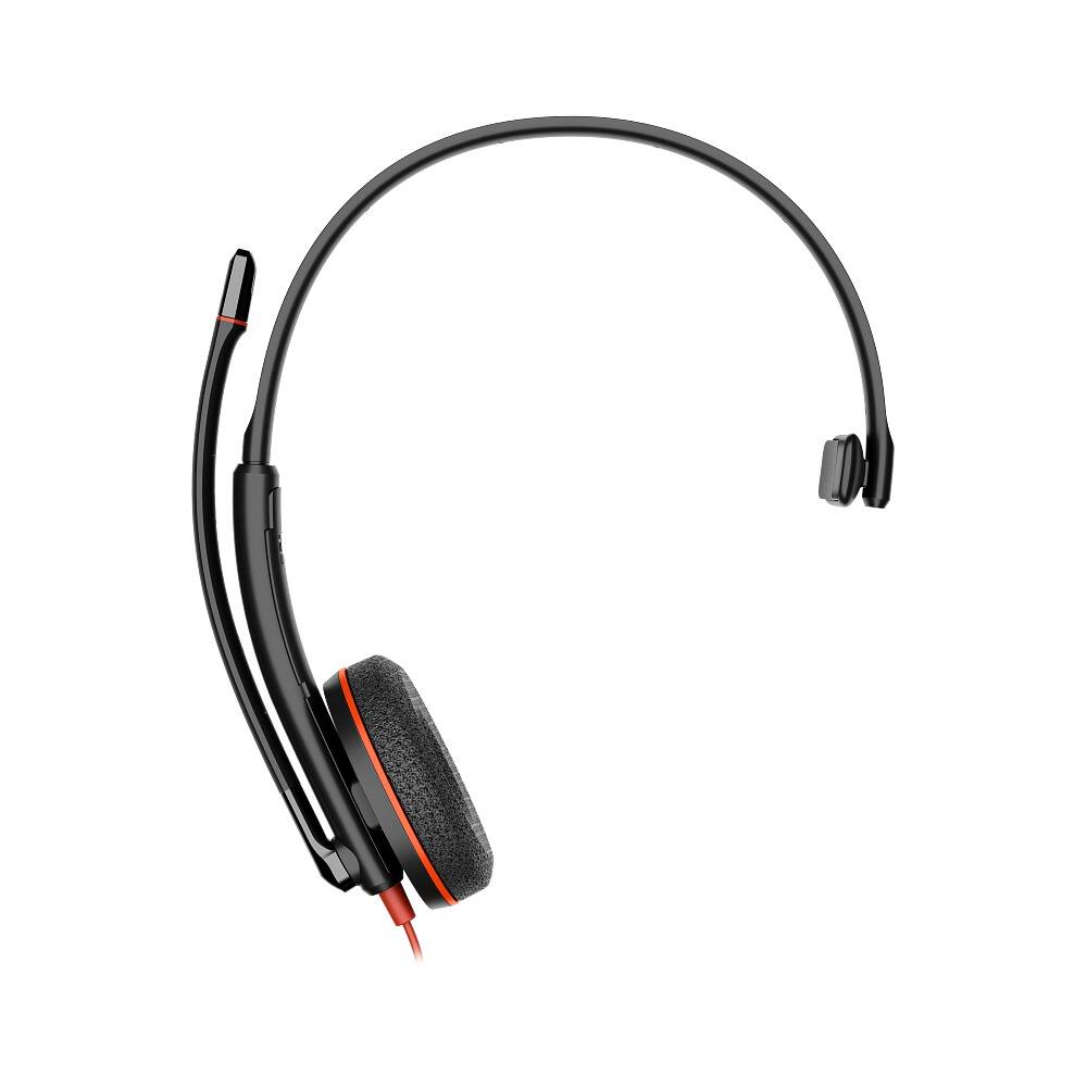 Left. HP - Headphones with Microphone C3210 5-Pack Bundle - Black.