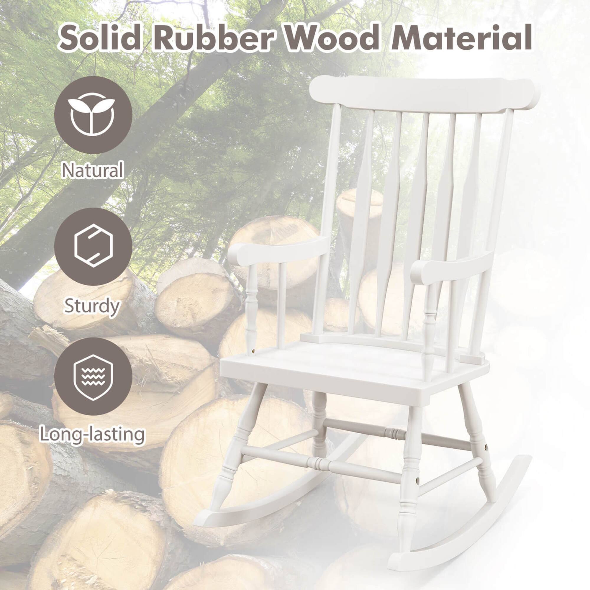 Solid Rubber Wood Material  
Natural  
Sturdy  
Long-lasting