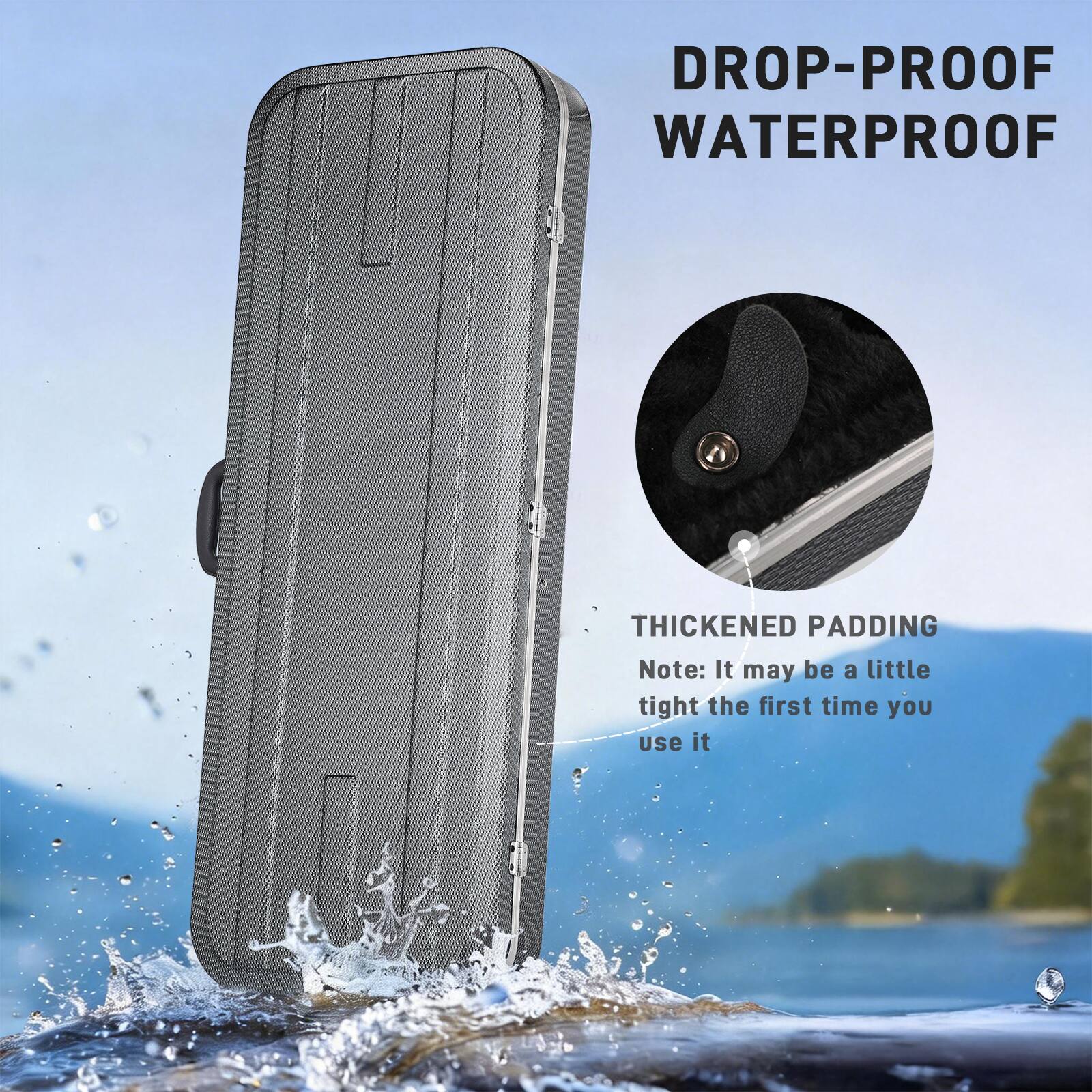 DROP-PROOF WATERPROOF

THICKENED PADDING

Note: It may be a little tight the first time you use it