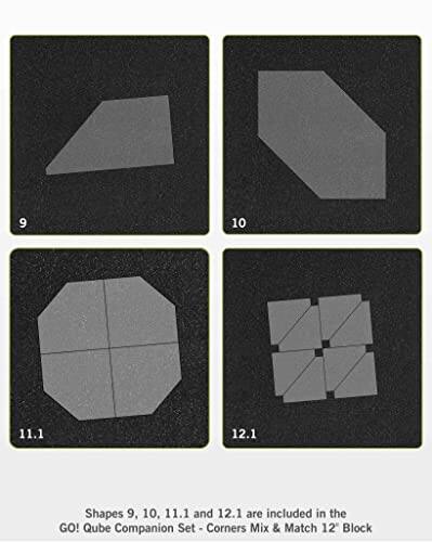 Shapes 9, 10, 11.1, and 12.1 are included in the GO! Qube Companion Set - Corners Mix & Match 12" Block