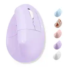 Front. X9 - X9 Performance Wireless Vertical Ergonomic Mouse - (BT + 2.4Ghz) - Click in Comfort - Up to 4000 DPI, 6 Button - Purple - Purple.