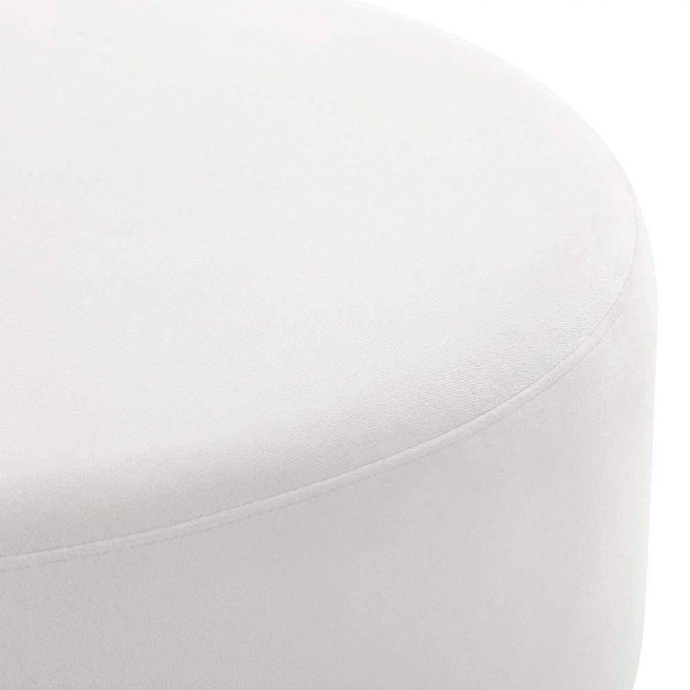 Alt View 1. Outdoor Escape - Velvet Ottoman with Upholstered Surface for Outdoor Living Space - Gray.