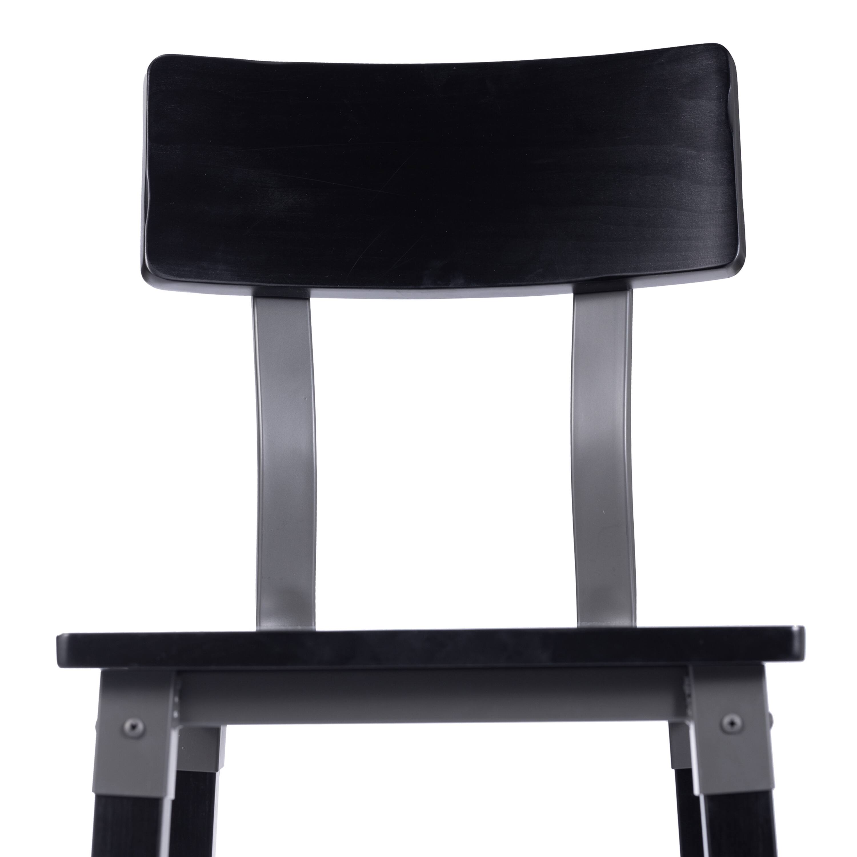 Alt View 10. Emma + Oliver - 2 Pack Commercial Grade Rustic Industrial Style Wood Dining Barstool - Black.