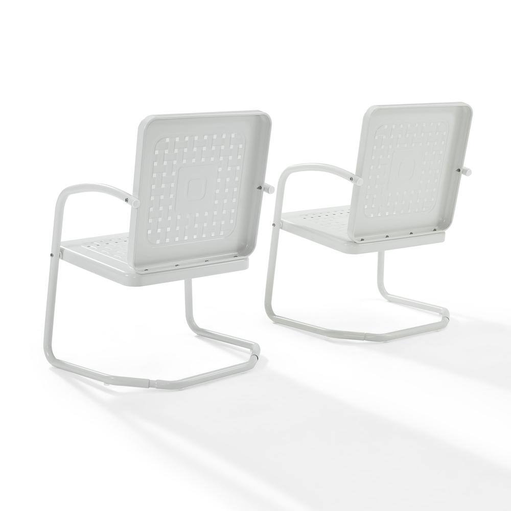 Alt View 1. Crosley Furniture - Bates 2Pc Retro Outdoor Chair Set - 2 Armchairs - White Gloss.