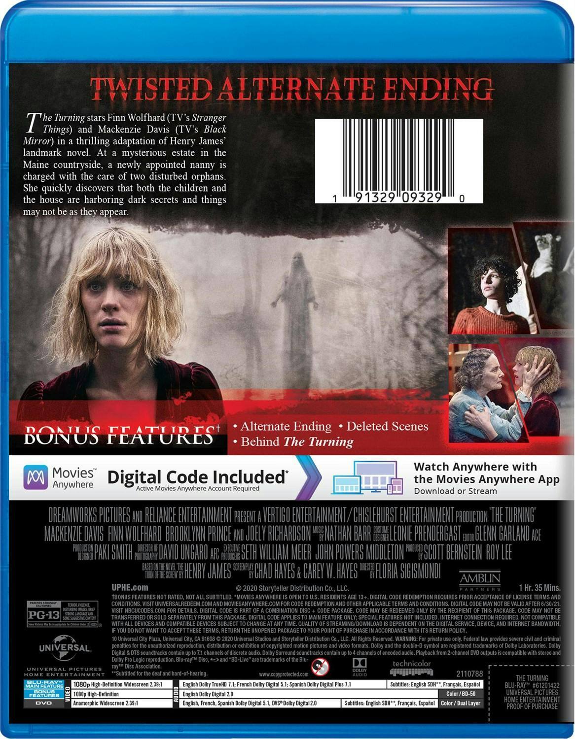 Back. The Turning (DVD + Digital) [Blu-ray].