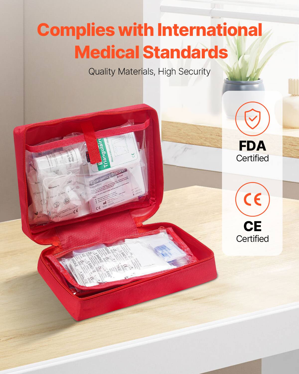 Complies with International Medical Standards  
Quality Materials, High Security  

FDA Certified  
CE Certified