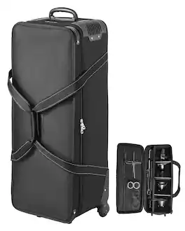 VEVOR - Studio Equipment Trolley Case, 39.37 x 14.96 x 12.60 in / 100 x 38 x 32 cm, Rolling Camera Bag - Black