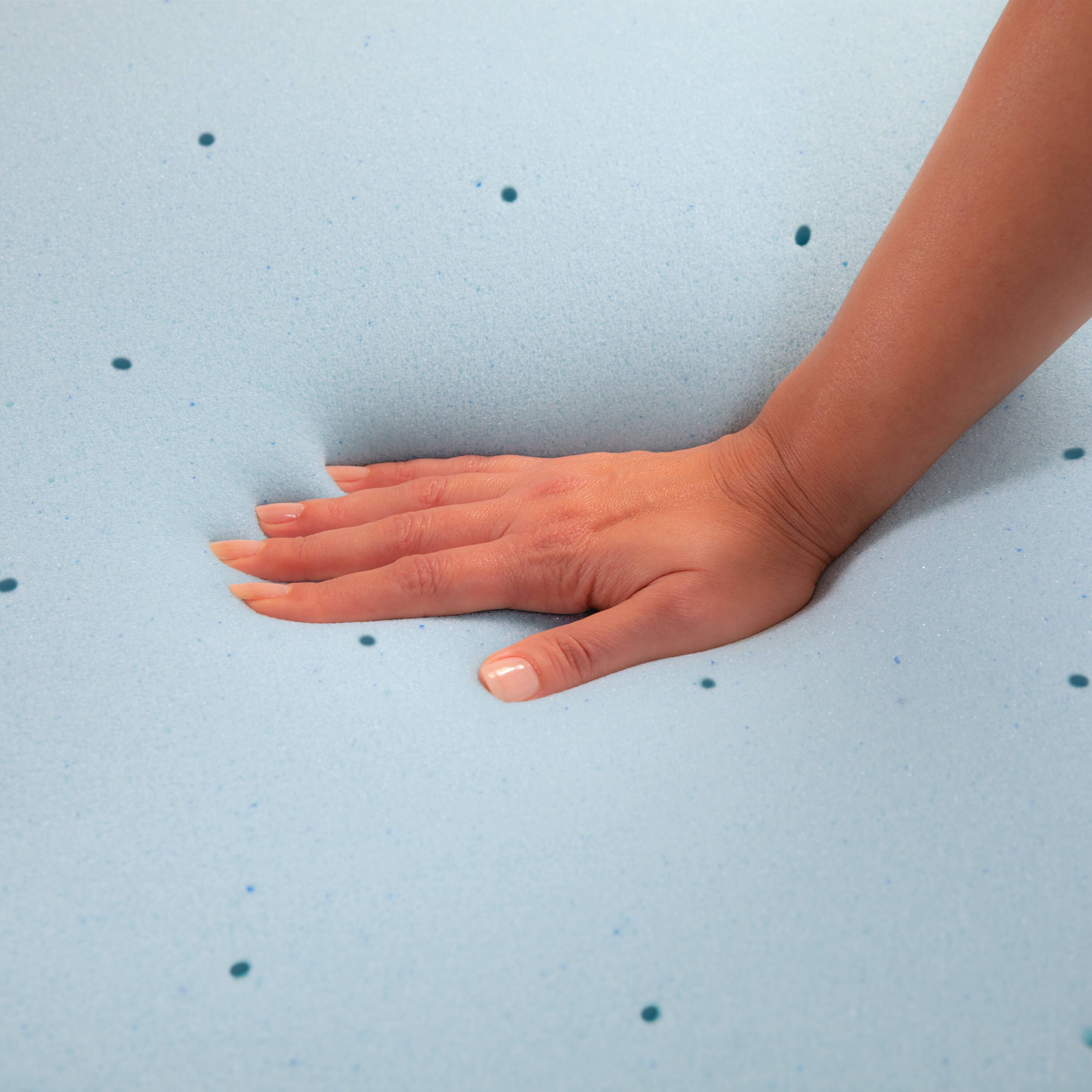 Alt View 7. Emma + Oliver - 3 Inch Gel Infused Cool Touch CertiPUR-US Certified Memory Foam Topper - Blue.