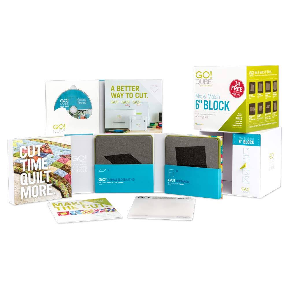 GO! QUBE - Getting Started
A BETTER WAY TO CUT.
GO! QUBE 14 FREE
Mix & Match 6" BLOCK
GO! RECTANGLE
GO! PARALLELOGRAM 45
CUT TIME QUILT MORE.
MAKE THE CUT