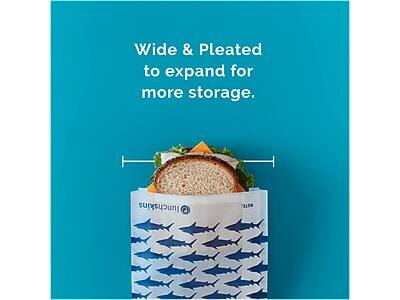 Wide & Pleated to expand for more storage.