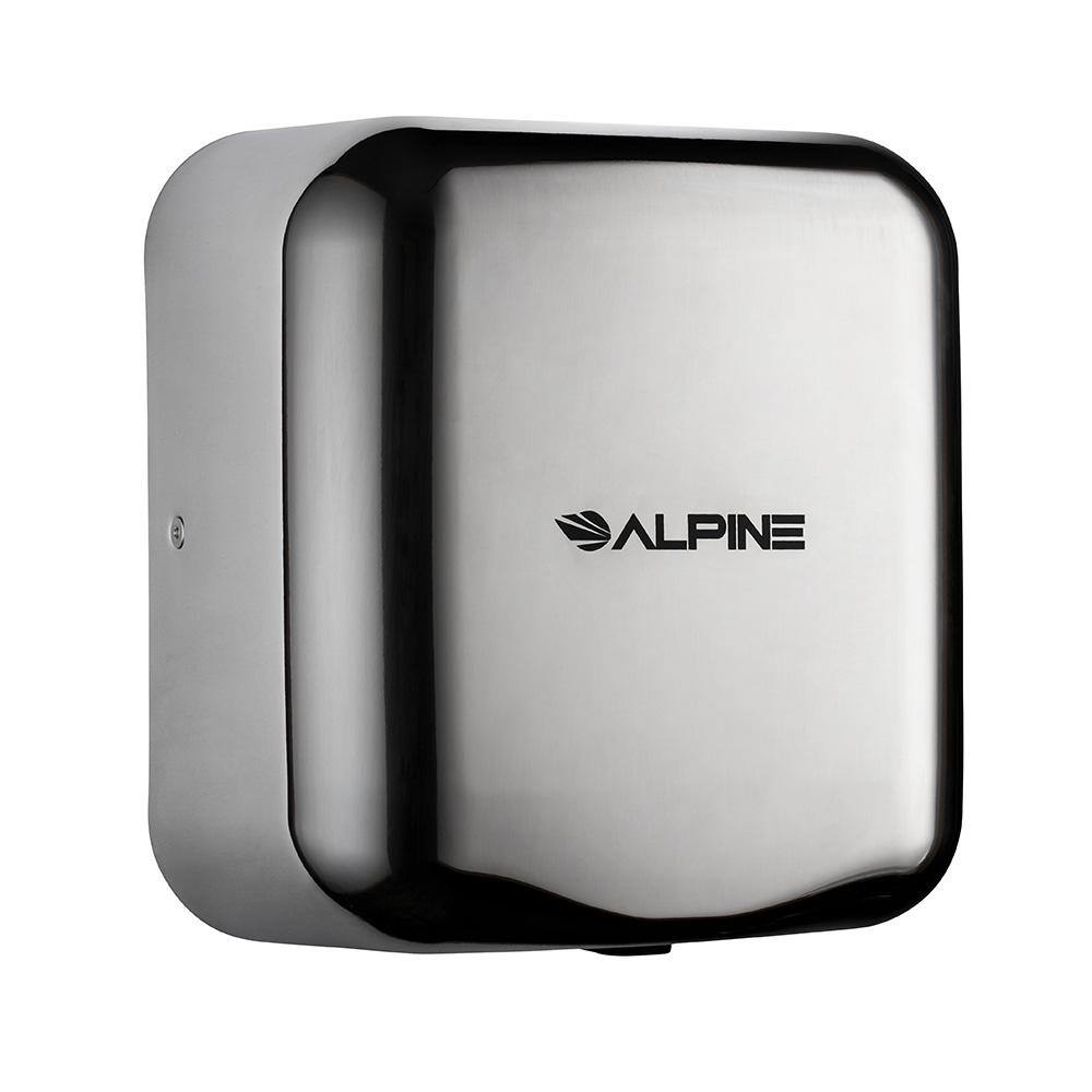 Front. Alpine Industries - Hemlock Commercial Automatic High-Speed 120V Electric Hand Dryer - Chrome.
