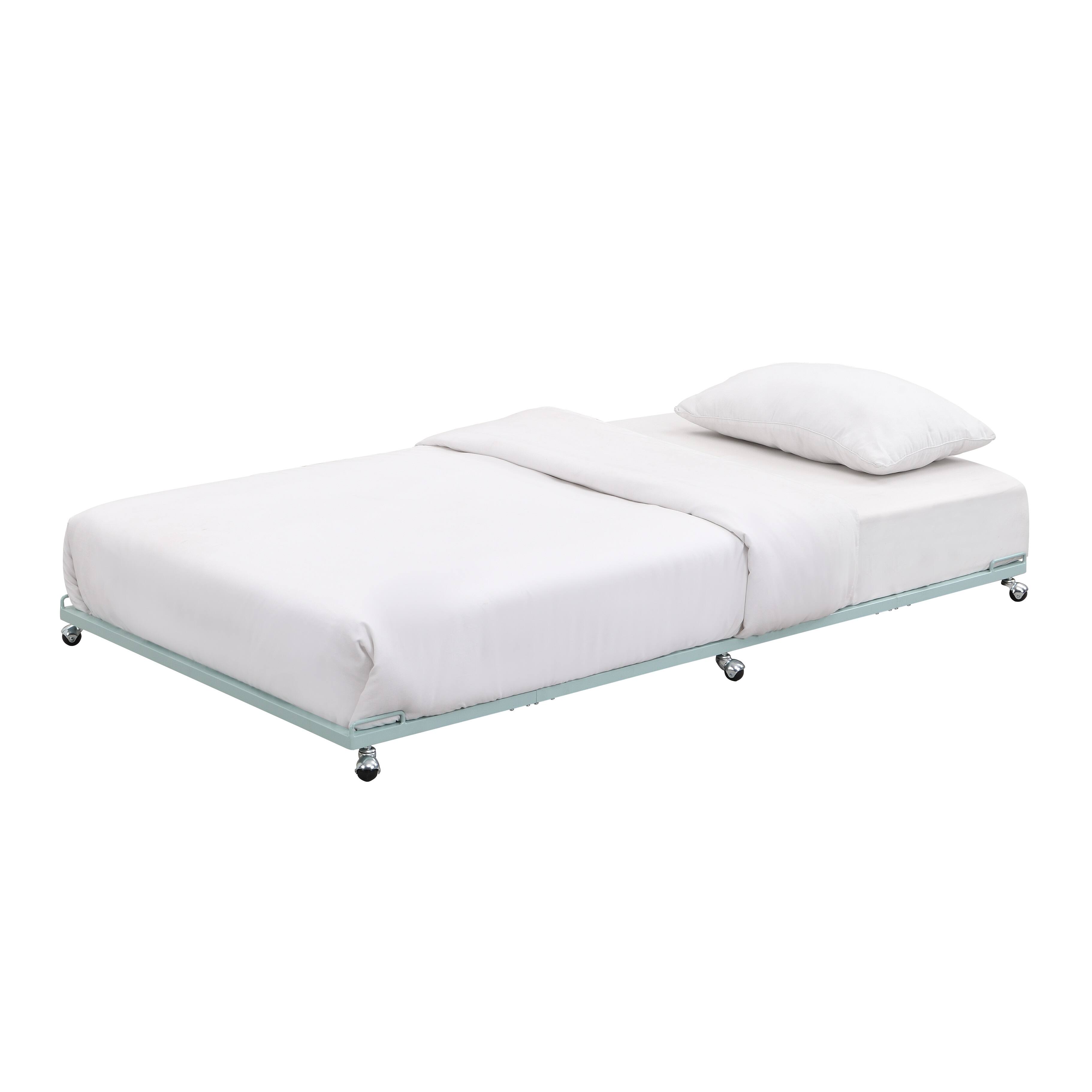 Front. Kings Brand Furniture - Kings Brand Furniture Moley Metal Trundle - Glacier.