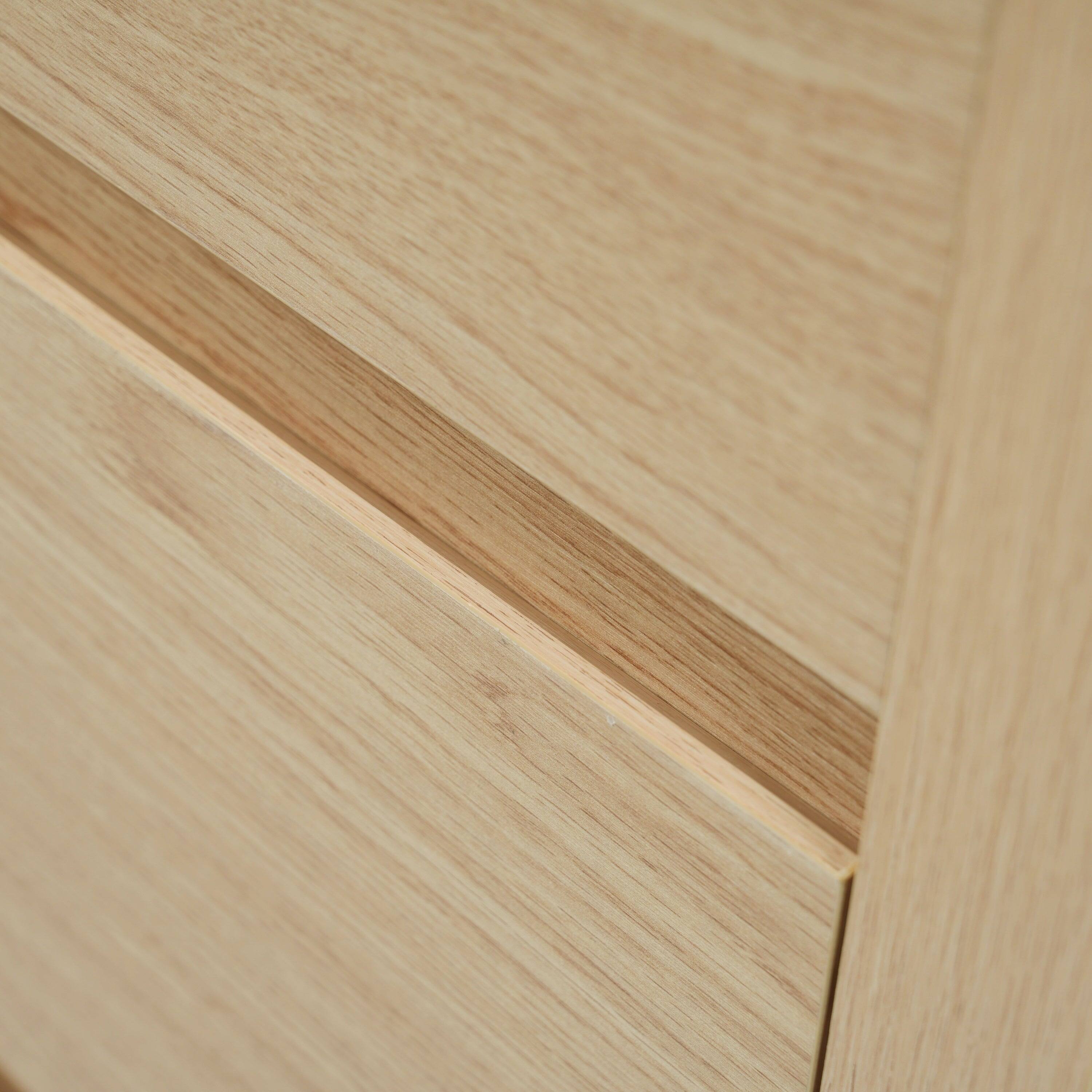 Left. Boyel Living - 30 Inch Bathroom Vanity with Ceramic Sink 2 Full Extension Drawers 45 Degree Free Handle Natural - Natural.