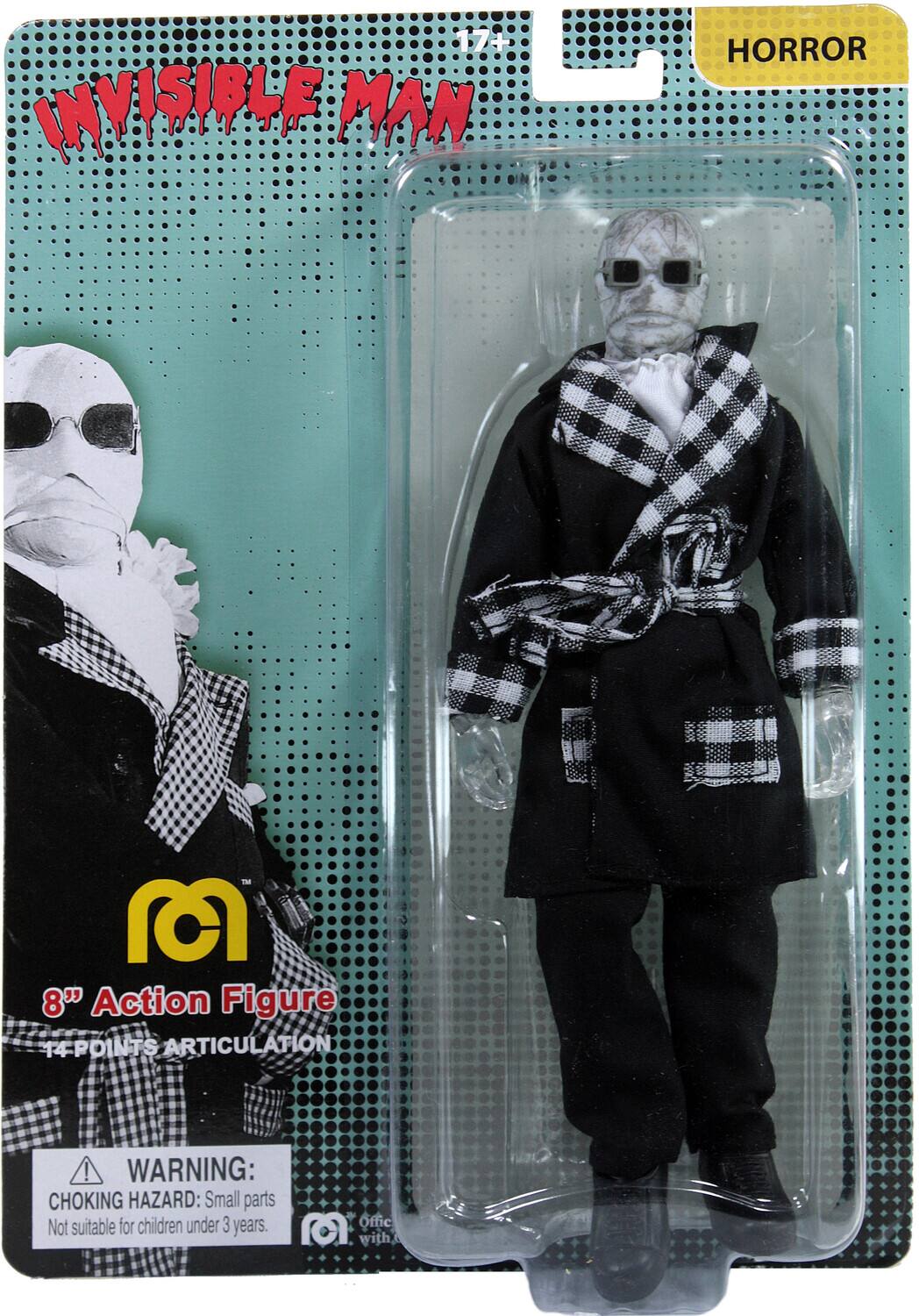 174 L HORROR INVISIBLE MAN M 8" Action Figure 14 POINTS ARTICULATION! WARNING: CHOKING HAZARD: Small parts Not suitable for children under 3 years.