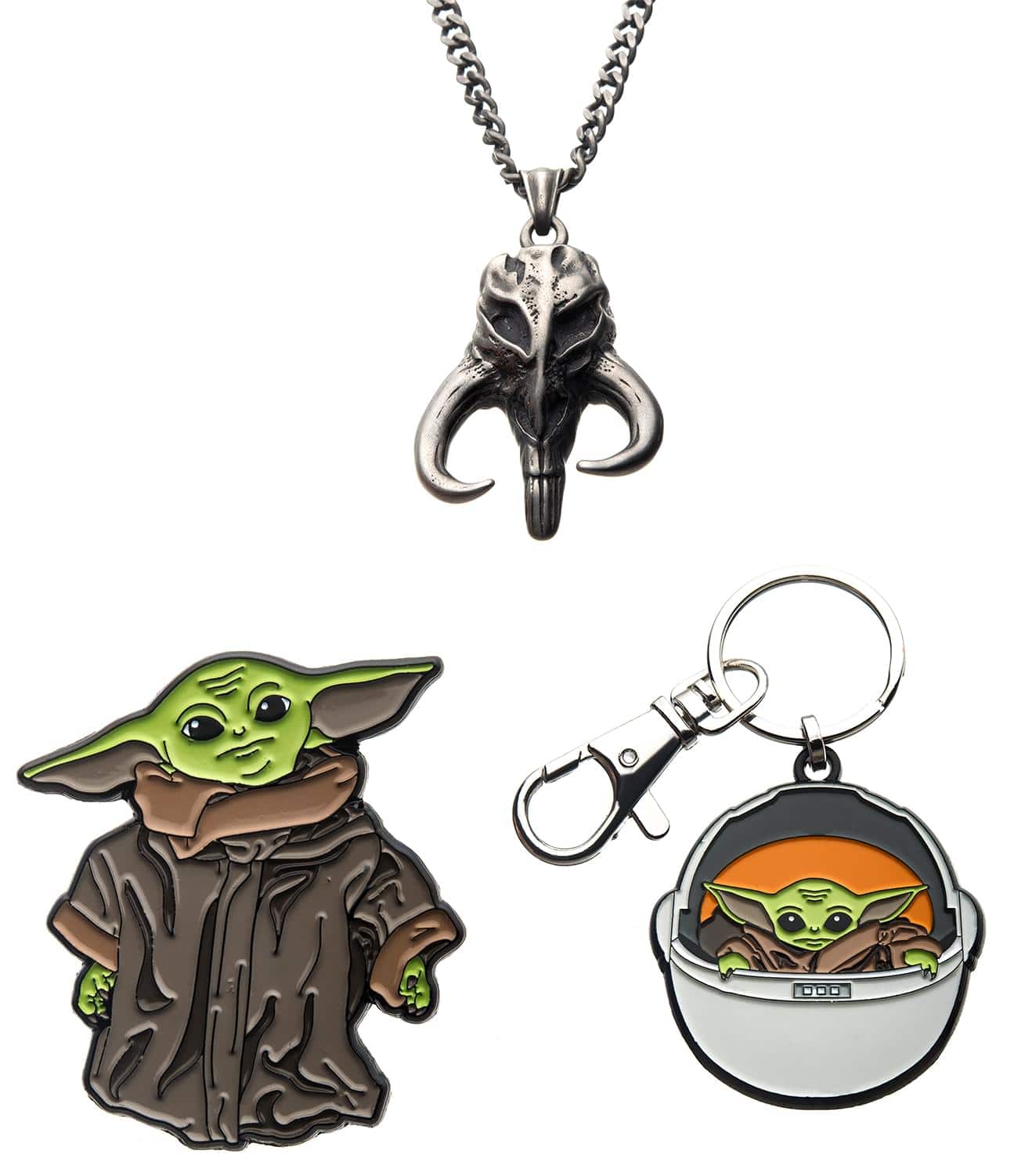 Star Wars - The Mandalorian The Child "Baby Yoda" Bundle | Keychain, Necklace, Pin - Assorted