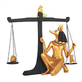 FC Design - 10"W Egyptian God Anubis Scales of Justice Figurine Statue Office Desk Tabletop Home Decor Gift - Multi-Color