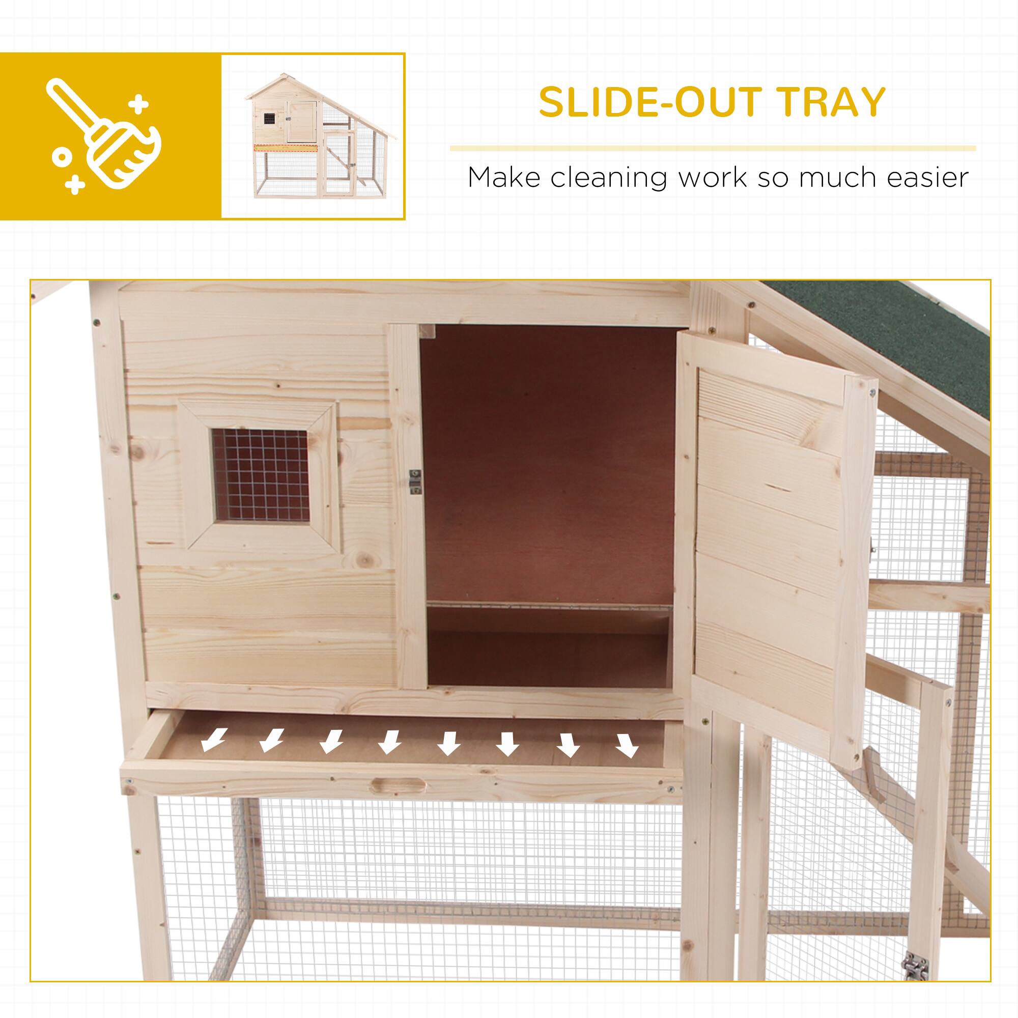 SLIDE-OUT TRAY

Make cleaning work so much easier