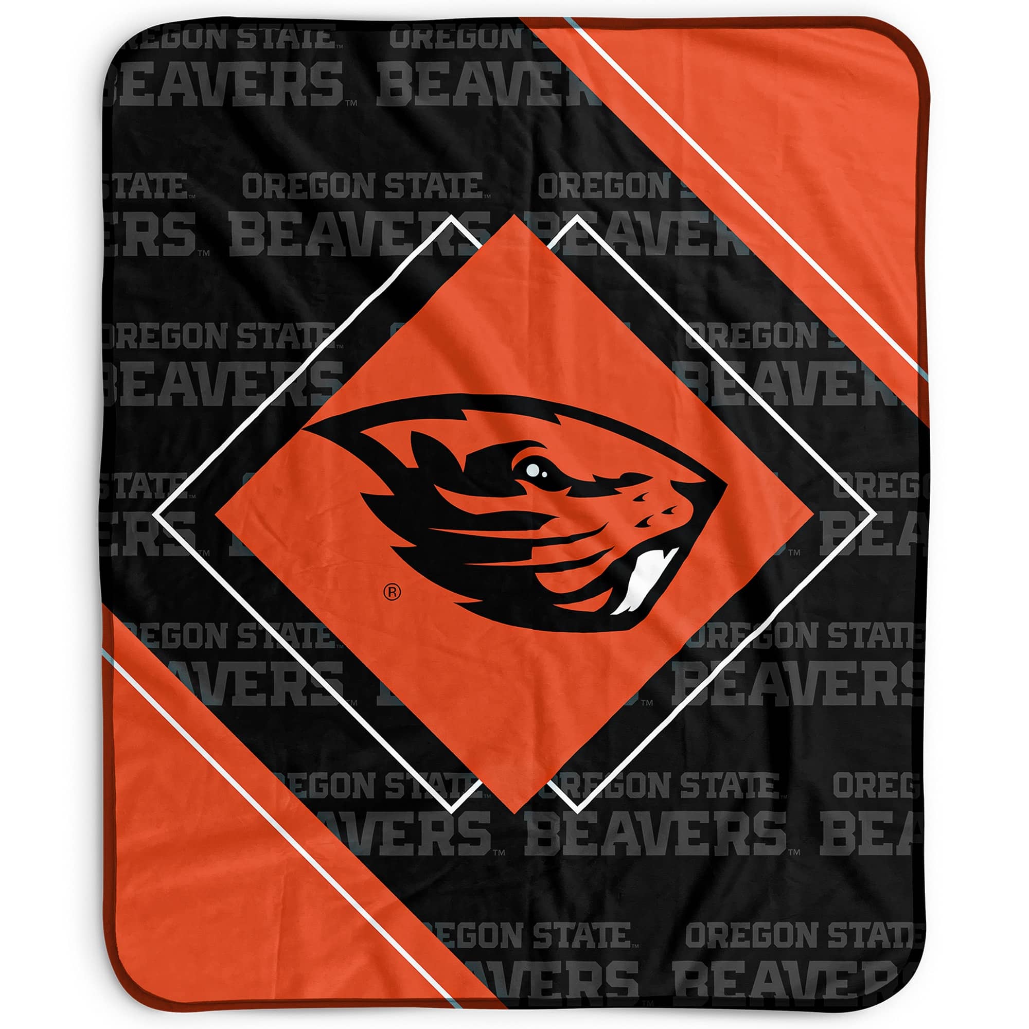 Pegasus - Oregon State Beavers 50" x 60" Diamond Logo Fleece Blanket - Multicolor