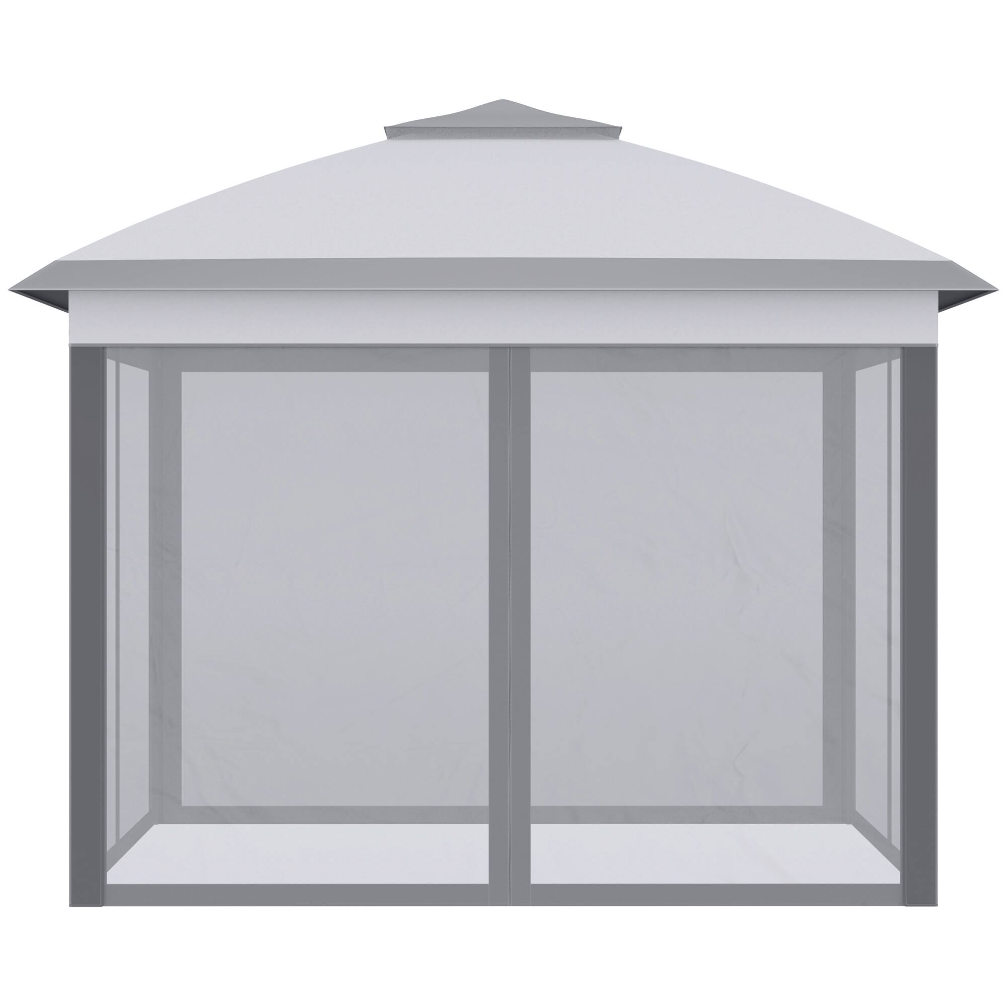 Alt View 7. Outsunny - 11' x 11' Pop Up Canopy Tent with Netting and Carry Bag, Instant Gazebo Sun Shelter, Tents for Parties - Gray.