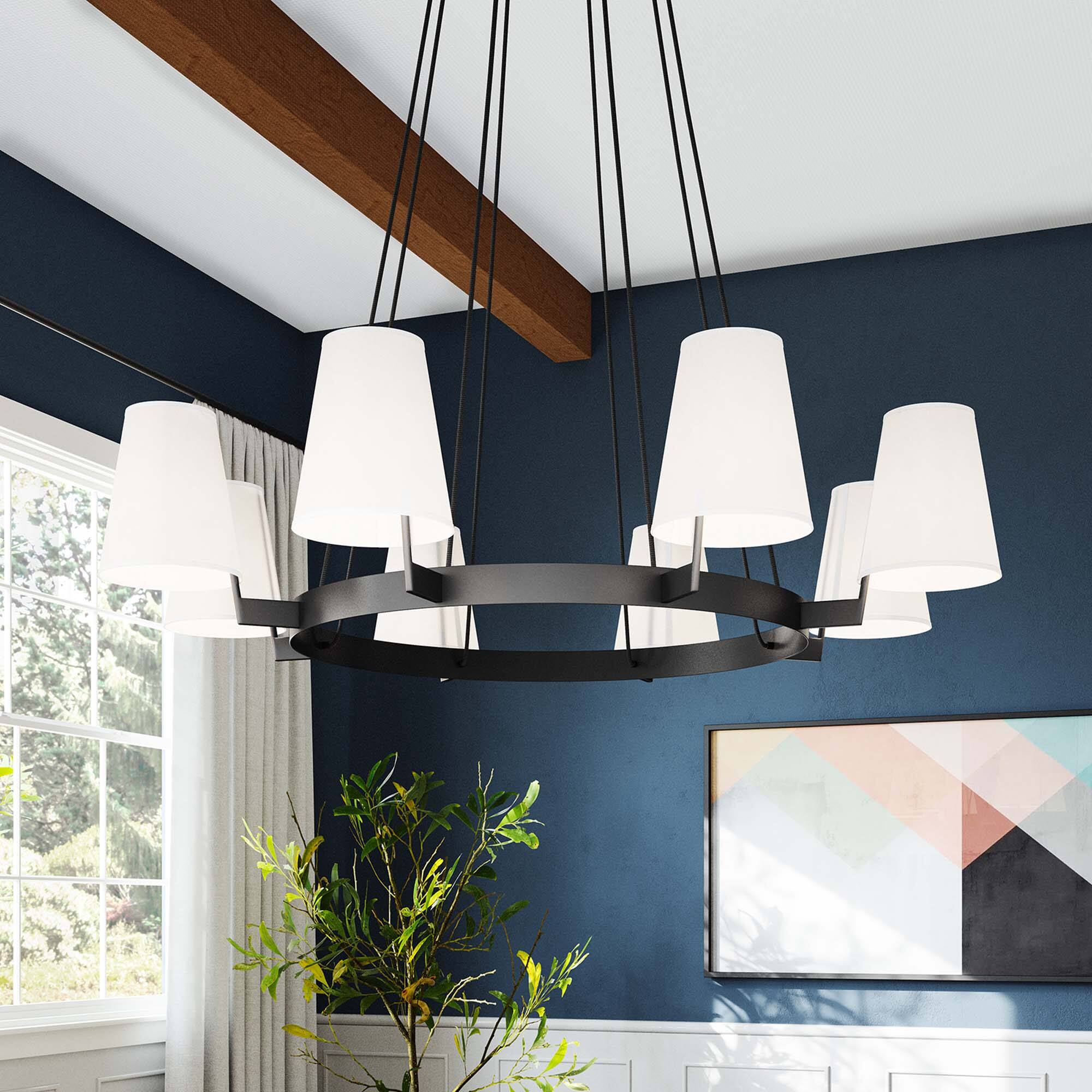 Alt View 1. Modway - Surround 8-Light Chandelier by Modway - White Bronze.