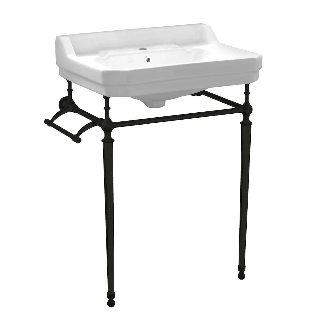 Whitehaus - Victoriahaus rectangular basin china console - White