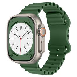 StrapsCo - Motion Strap Silicone Rubber Watch Band For Apple Watch - 40mm/41mm/42mm - Green