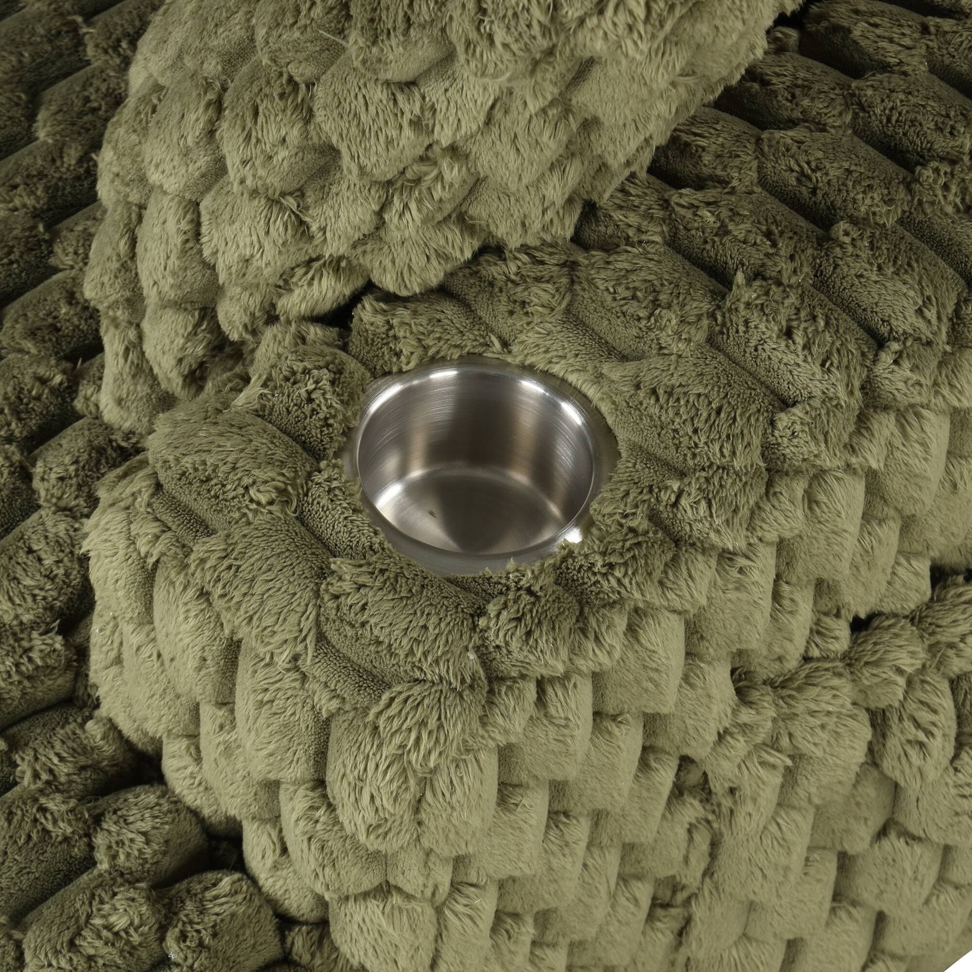 Alt View 5. Vaczon - 58'' Oversized Chaise Lounge, Living Room Plush Sofa Bed Chair Bed, Sleeper Couch Bed With Storage Space, Office Daybed - Green.