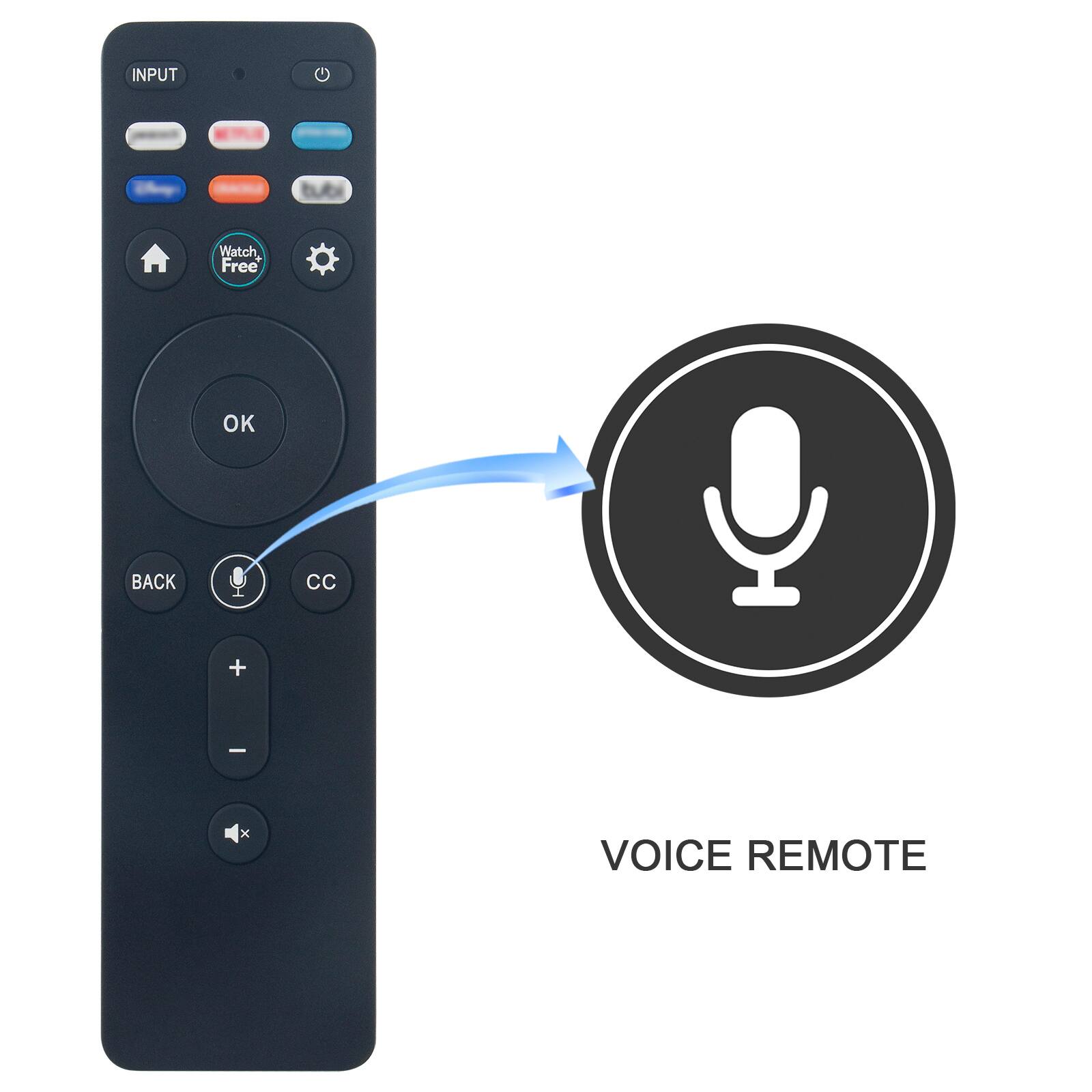 INPUT Watch Free OK BACK CC + VOICE REMOTE