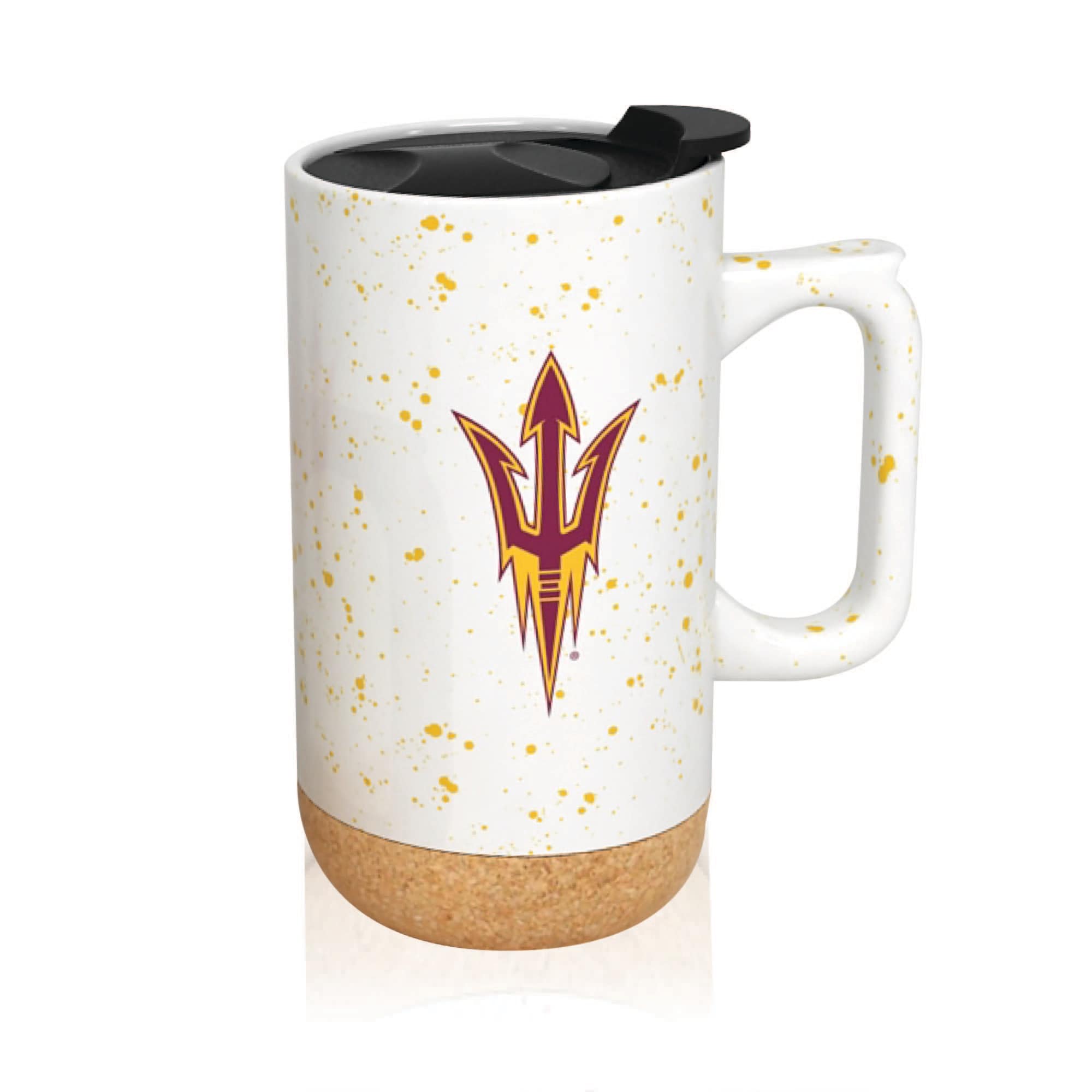 Alt View 1. Indigo Falls - Arizona State Sun Devils 18oz. Speckle Cork Mug - Cream.