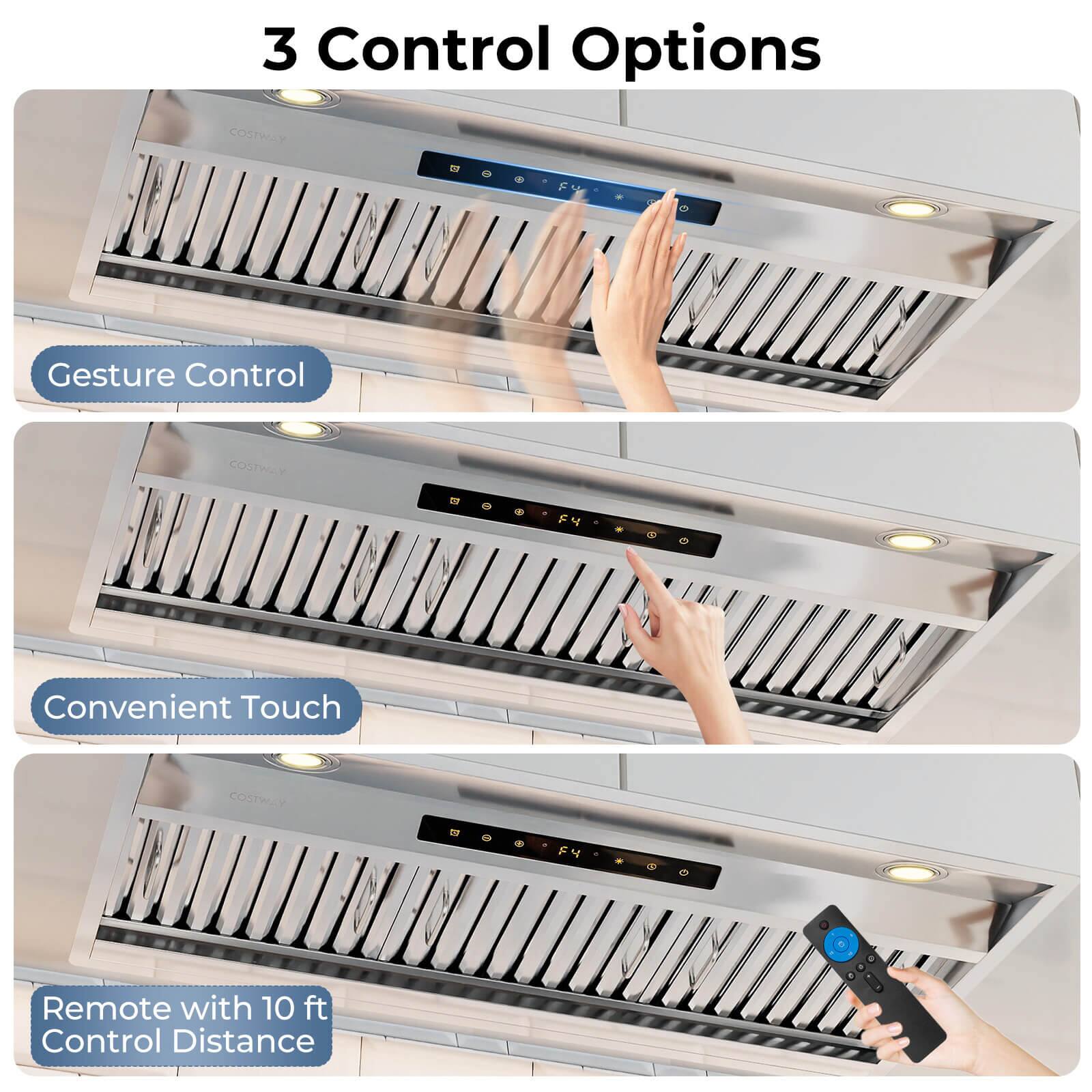 3 Control Options

- Gesture Control
- Convenient Touch
- Remote with 10 ft Control Distance