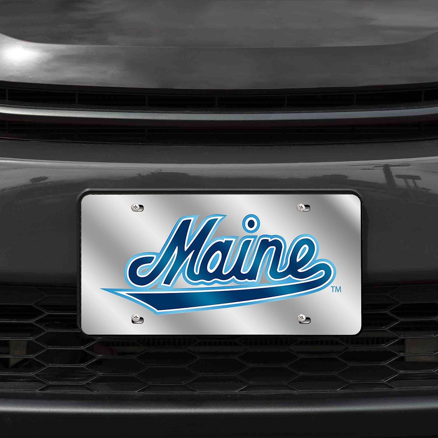 Alt View 1. Rico Industries - Maine Bears Mirrored Laser Cut License Plate Laser Tag - Multi.