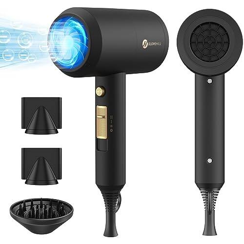 Front. Vulpecula Spade - Professional Ionic Hair Dryer, Powerful 1800W Fast Drying Low Noise Blow Dryer with 2 Concentrator Nozzle 1 Diffuser.