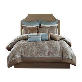 Gracie Mills - Pruitt 24-Piece Jacquard Paisley Room-in-a-Bag Set - Blue
