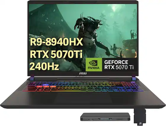 R9-8940HX
RTX 5070Ti
GEFORCE 240Hz
NVIDIA RTX 5070 Ti
msi